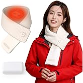 AIYUANQI Cordless Neck Heating Pad for Pain Relief, Portable Heated Neck Wrap with 5000mAh Power Bank, 3-Levels Graphene Heat Neck Warmer, Designed for Home Muscle Relax Outdoor Sport