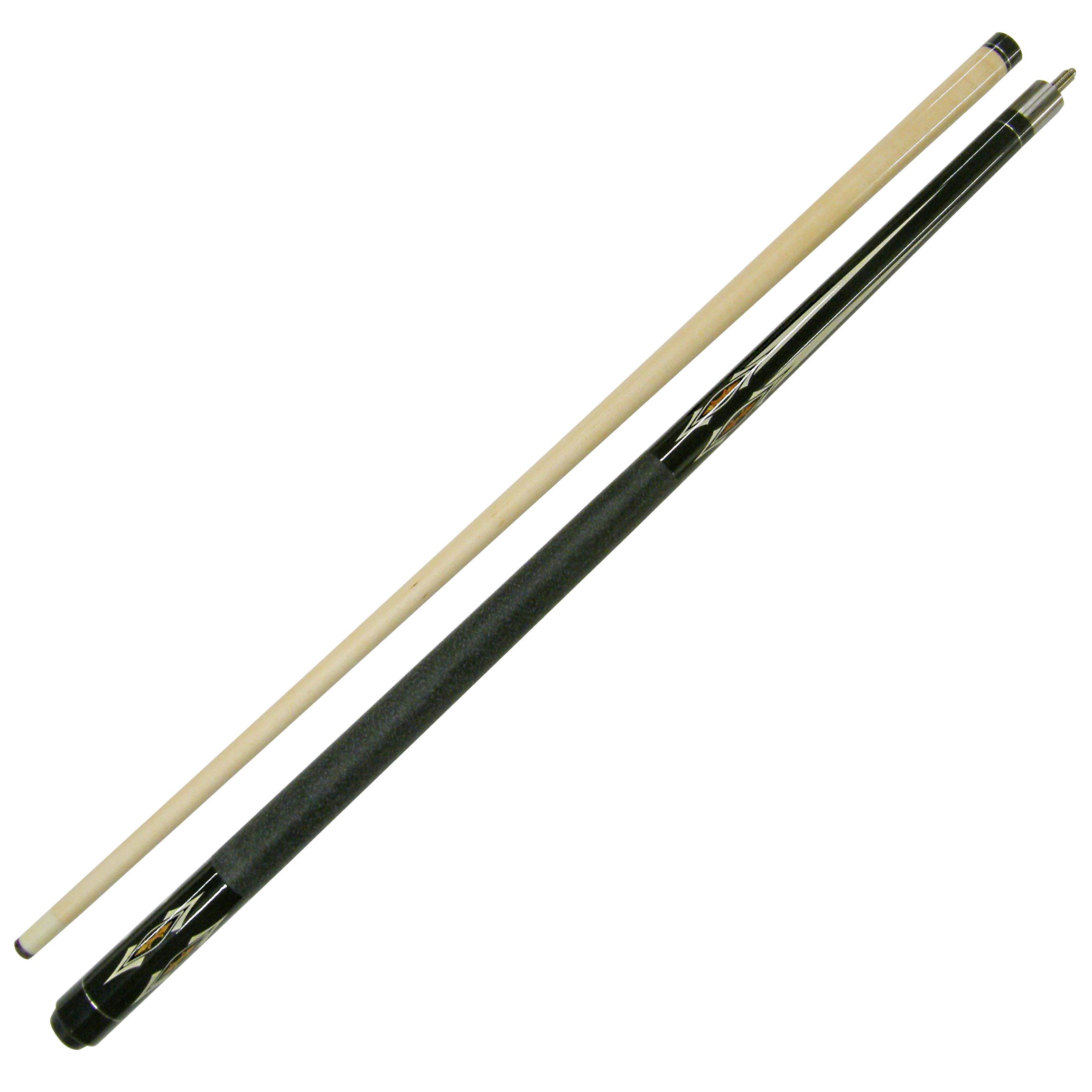 Iszy Billiards Hardwood Maple Pool Cue Billiard Stick (2-Piece), Black, 20-Ounce