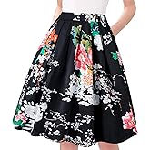 Taydey A-Line Pleated Vintage Skirts for Women