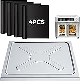 Crumb Tray Replacement Compatible with Emeril Lagasse 26 Qt Extra Large French Door Air Fryer, Crumb Tray with 4 Pcs Oven Lin