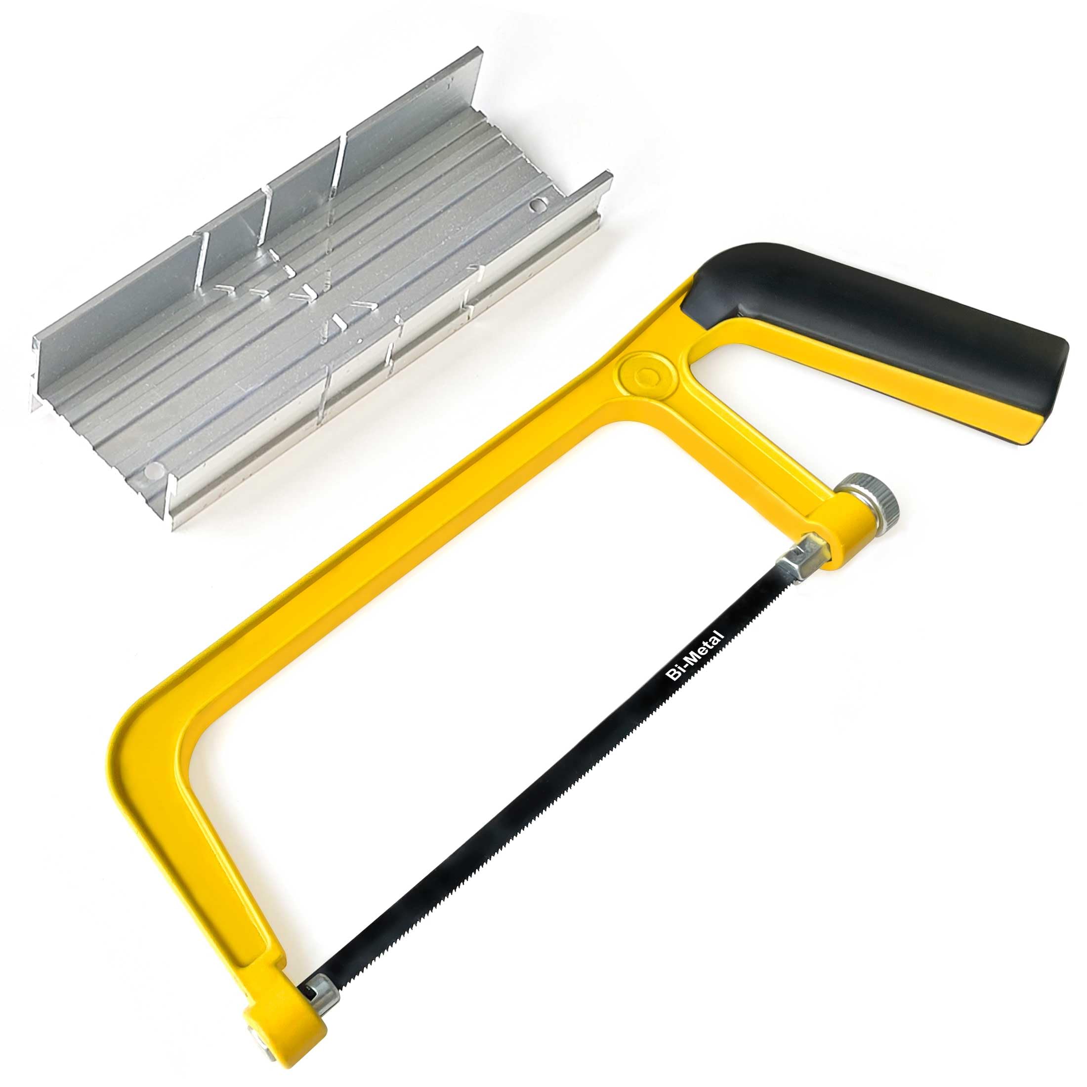 Viganoc 150mm Mini Hacksaw and Miter Block Set - 6 inch Cutting Hand Saw with Bi-Metal Blade