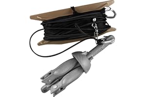 Cupped Waterfowl Snap Back String Jerk Rig, Cord with 6 Drops, 90 Feet of PVC Cord, 5 Feet Decoy Pull Cord