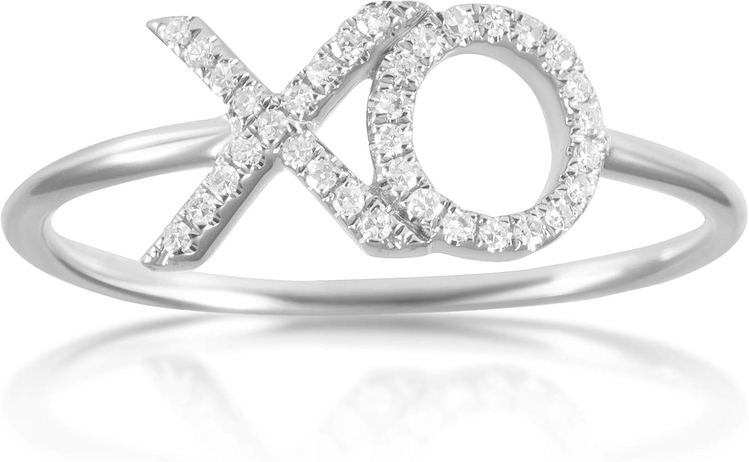 14KT Gold and Diamond XO Fashion Ring Jewelry