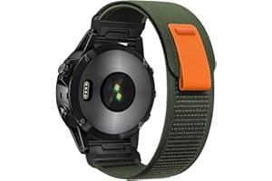 ZEEFLUFUN Sports-Band for Garmin Fenix 8 51mm/7X/Fenix 6X pro/Fenix 6X Sapphire/Fenix 5X /Fenix 5X plus/Fenix 3,26mm Adjustable Nylon Loop Bands for Garmin Enduro/Tactix Delta/Descent Mk1 Mk2 Mk2i,Breathable