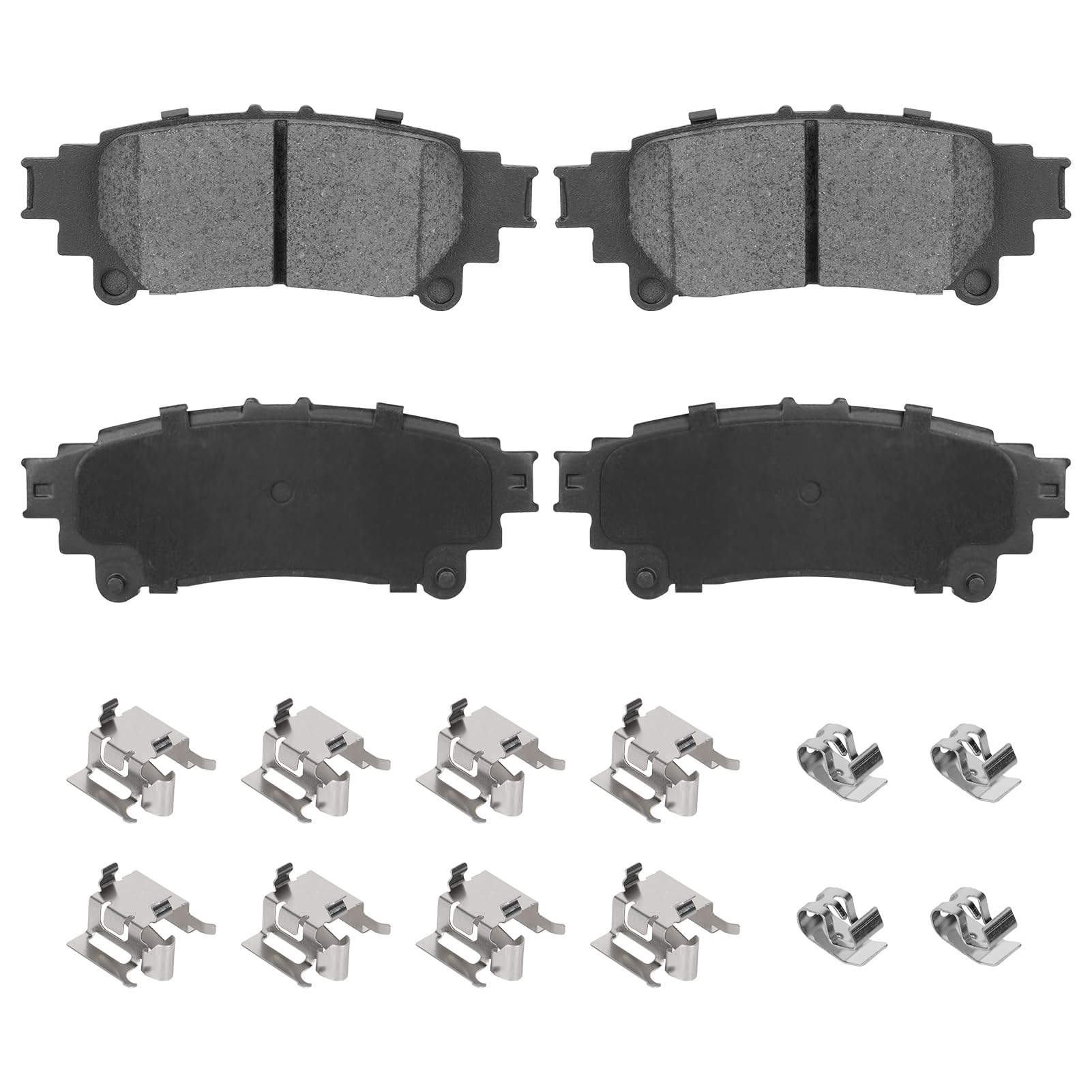 Photo 1 of Rear Ceramic Brake Pads Set for Toyota Highlander 14-19, Sienna 11-20, Prius V 12-17, Mirai 16-19, for Lexus RX350, RX450h, IS350, GS350, GS450h 4PCS