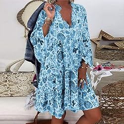 YongANs Tunic Tops Dress for Women 3/4 Sleeve Boho