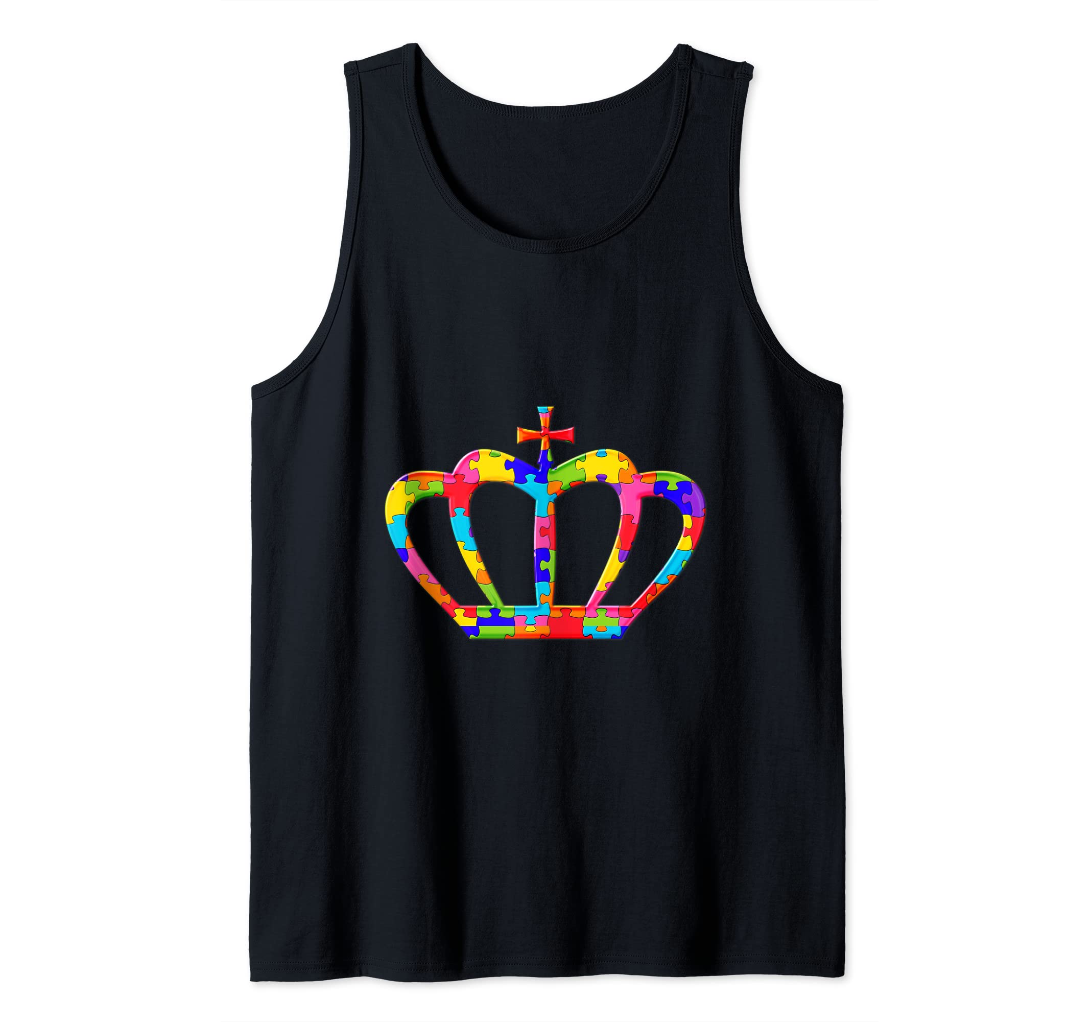 Crown Jigsaw Autism Puzzle Tank Top