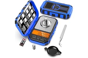 Newset AMIR Digital Milligram Scale, 50/0.001g High-Precision Pocket Jewelry Scale, LCD Backlit Display, 6 Units, Auto Off, T