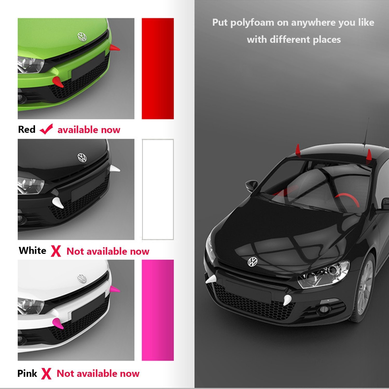 人気特価激安 3dカーステッカーpersonalizedウィンドウフロントガラスステッカー面白い車のステッカー粘着デカール車のユーザー レッド Car 01 B076szkrf3 New Evil Horn New Evil Horn 高速配送 Lactld Org