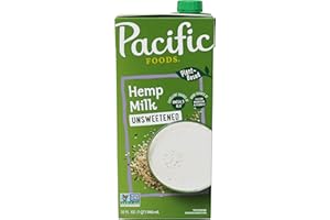 Pacific Foods Unsweetened Hemp Milk, Plant Based Milk, 32 oz Carton