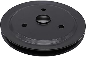 YUCHENSHLP Black Steel Crankshaft Pulley Single-Groove SWP Short Water Pump - Compatible with Small Block Chevy SBC 262 265 267 283 302 305 307 327 350 400
