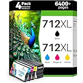 712XL 712 Remanufactured Ink Cartridges Replacement for HP 712XL 712 Ink Cartridges Work with DesignJet T210 T230 T250 T630 T