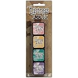 Ranger THoltz Ink Pad Set 4 Tim Holtz Distress Mini InkSet, 70 x 23 mm, Multi-Colour