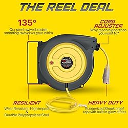 ReelWorks Extension Cord Reel Retractable 14AWG x