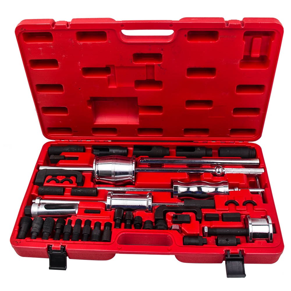 maXpeedingrods   Truck Diesel Injector Extractor Slide Hammer Puller Extractor Complete Set,Universal MASTER Kit