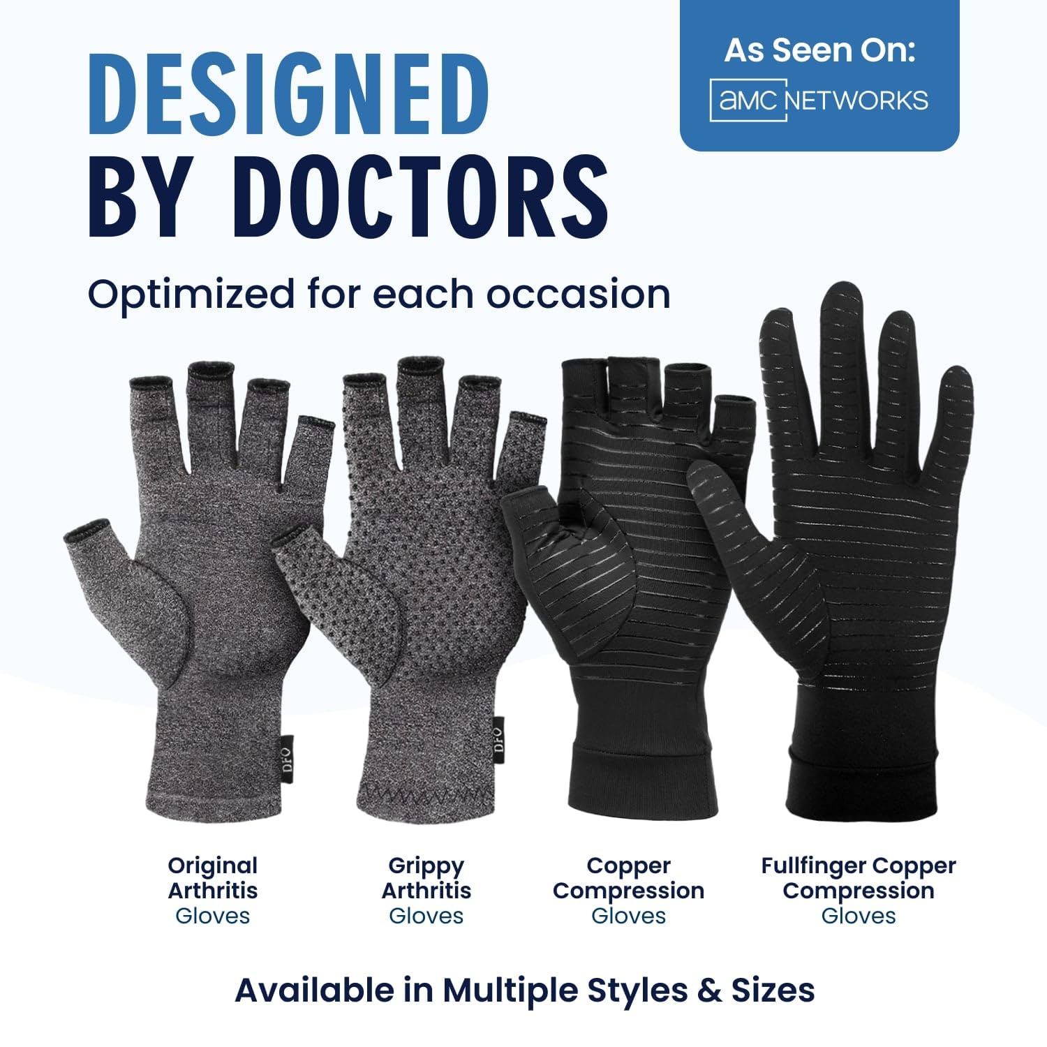 Dr. Frederick's Original Arthritis Compression Gloves for Women & Men - Ideal for Arthritis Hand Pain Relief, Carpal Tunnel, Reynaud’s & Poor Circulation - Medium