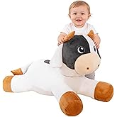 Jrystar Giant Cow Stuffed Animals, Big Stuffed Cow Plush Toys, Jumbo Plushies Toy 39", Soft Large Farm Stuffed Animals Gifts for Kids Boys Girls on Birthday Children's Day Christmas