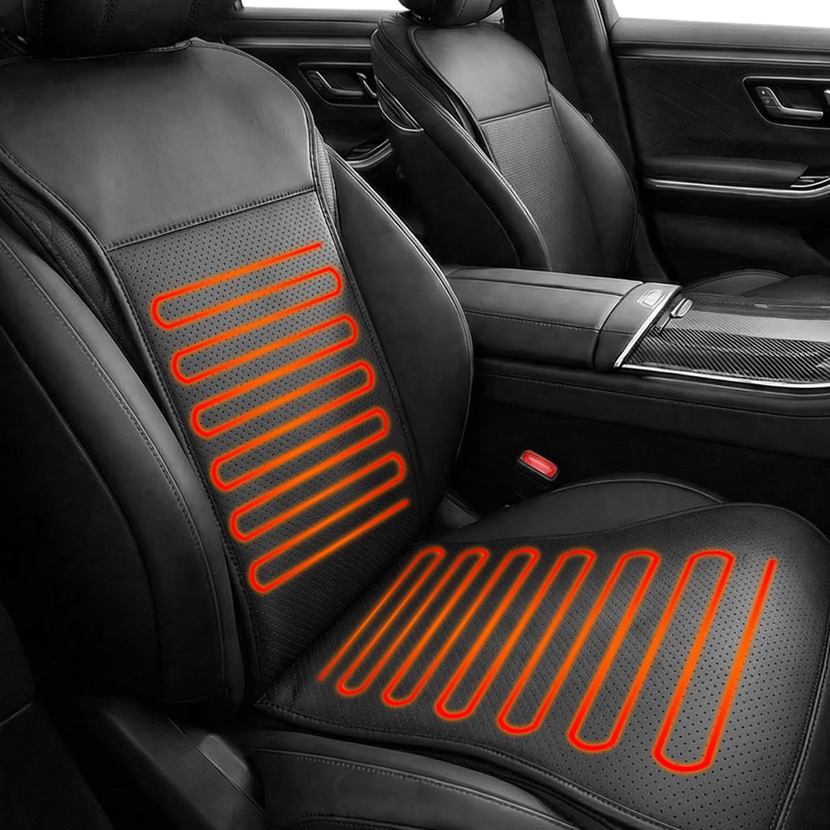 Photo 1 of LALOSHI Car Seat Cushion - Comfortable Full Back and Seat Cushion for Driver, Universal Fit Cars Trucks SUV (Black)