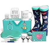 Frerdui Before Patients After Patients Gifts Set - 11oz Coffee Mug and 19oz Wine Glass Set Gift Idea for Dentists, Doctors, Hygienists, Assistants, Physician, Nurse Gift for women