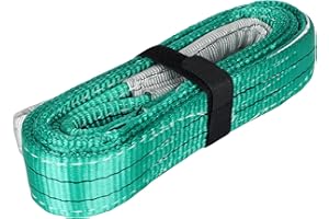 SUMPLUCT Lift Sling Straps,2" x 6' 2-Ply Heavy Duty Flat Eye Lift Slings,Polyester Lifting Sling Strap Tree Saver Recovery Strap Web Sling Rigging Moving Tow Hoist Gear Straps 6400lb 5100lb 12800lb