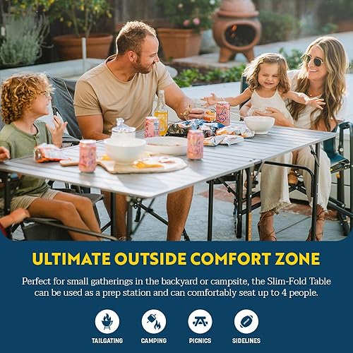 GCI OUTDOOR Slim-Fold Table Portable Outdoor Person Dining