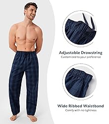 DAVID ARCHY Mens Pajama Pants Soft Cotton Plaid