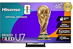 Hisense 65U78QG - 65" 4K Smart Mini-LED PRO Google TV, Native 165Hz, VRR 288, Up to 3000 Nits, HDR10+, Dolby Vision IQ · Dolb