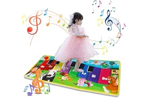 TOYMAKER La Granja de Zenon Baby Piano Dance Mat Toys - Kids Musical Toys Keyboard Carpet Animal Blanket Touch Playmat Early Education Sensory Spanish Toys for Toddlers 1-3 Birthday Gifts