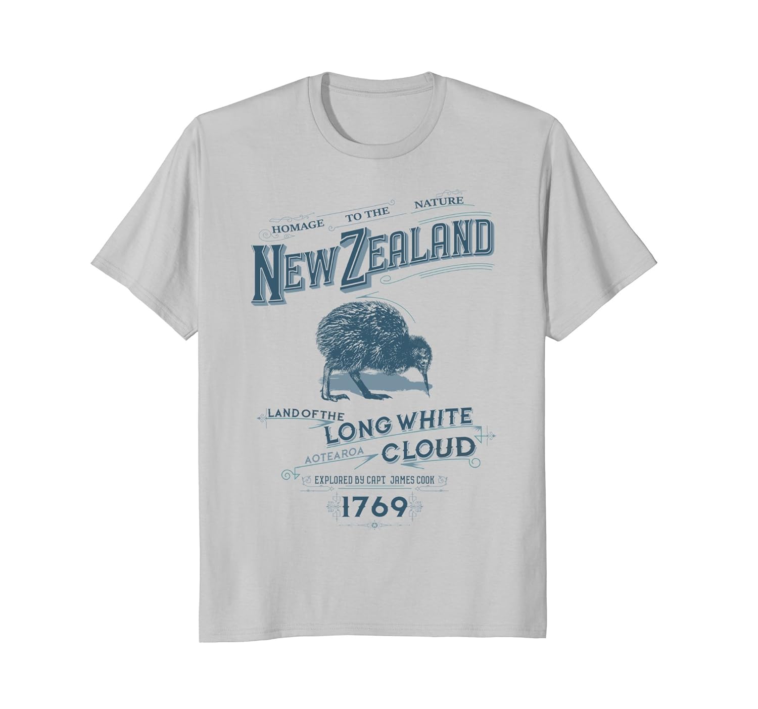 new zealand land of the long white cloud t-shirt men women- TPT