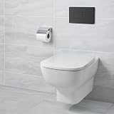 Ideal Standard Solea Toilet Flush Plate Dual Flush Pneumatic Black Square view 4