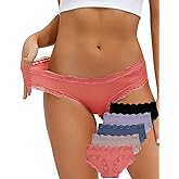 ADOVAKKER Women's Underwear Low Rise Lady Micro Smooth Breathable Briefs Hipster Panties Multipack Printing J-S1