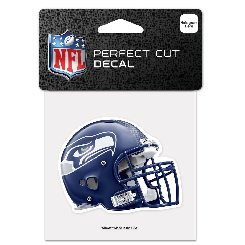 Wincraft NFL Seattle Seahawks 95771012 Perfect Cut Colour Decal, 4 x 4, Black