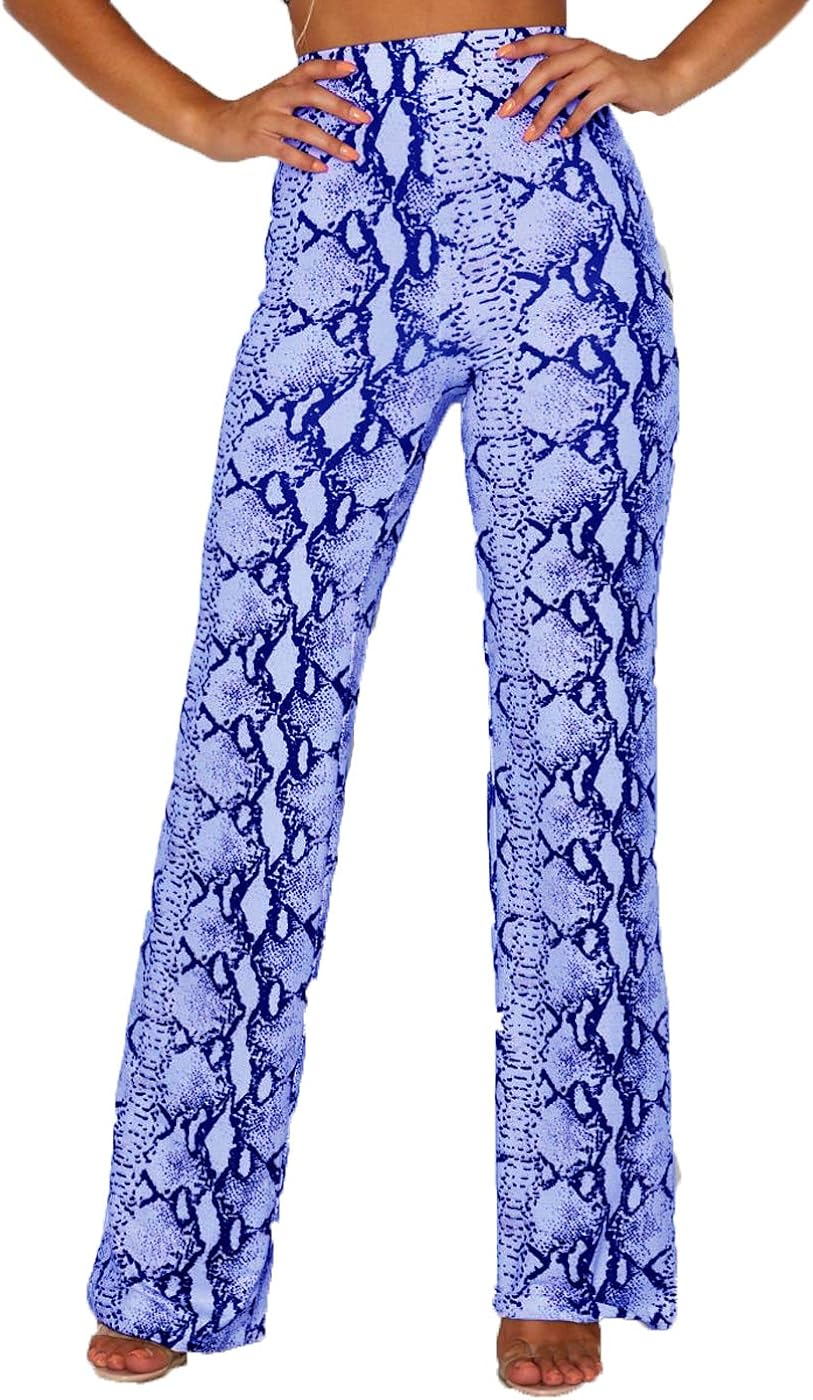 high waisted snakeskin trousers