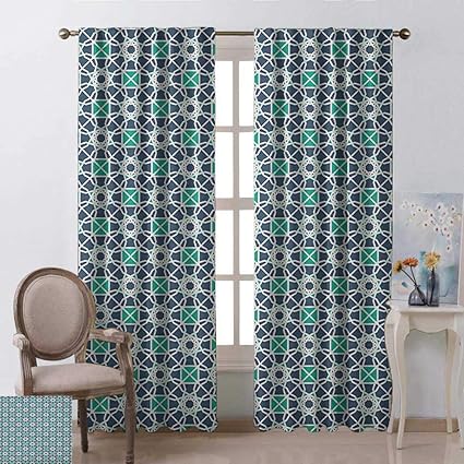 Amazon Com Youpinnong Geometric Curtains Panels Flower Pattern