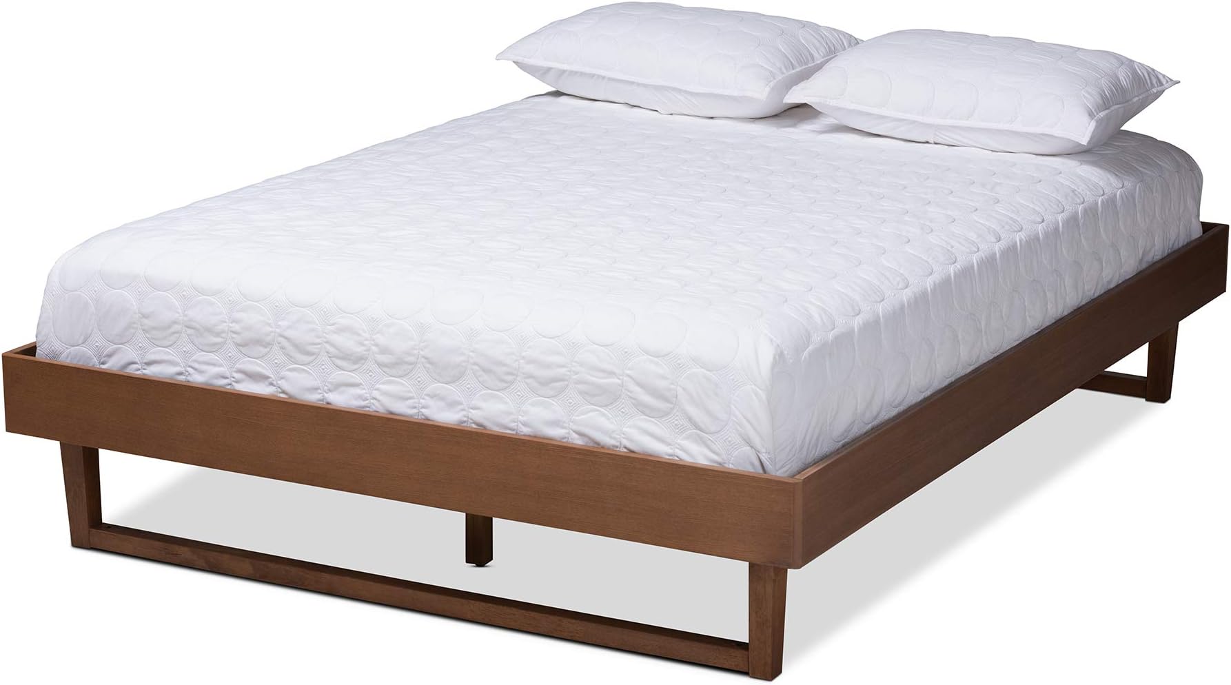 Baxton Studio Bed Frame, King, Brown