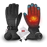 VIGRTAL Winter Gloves for Men and Women, 3M Thinsulate Waterproof Snowboard Gloves, Touchscreen Snowmobile Gloves for Cold Weather