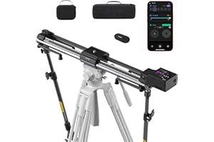 Zeapon Micro4 E1000 Double Distance Motorized Camera Slider, High-Speed Low Noise Motor 10-26Lbs Payload, 42''/107cm Compact Slider with Carrying case, LCD Screen, App Control, Smooth Damping Design