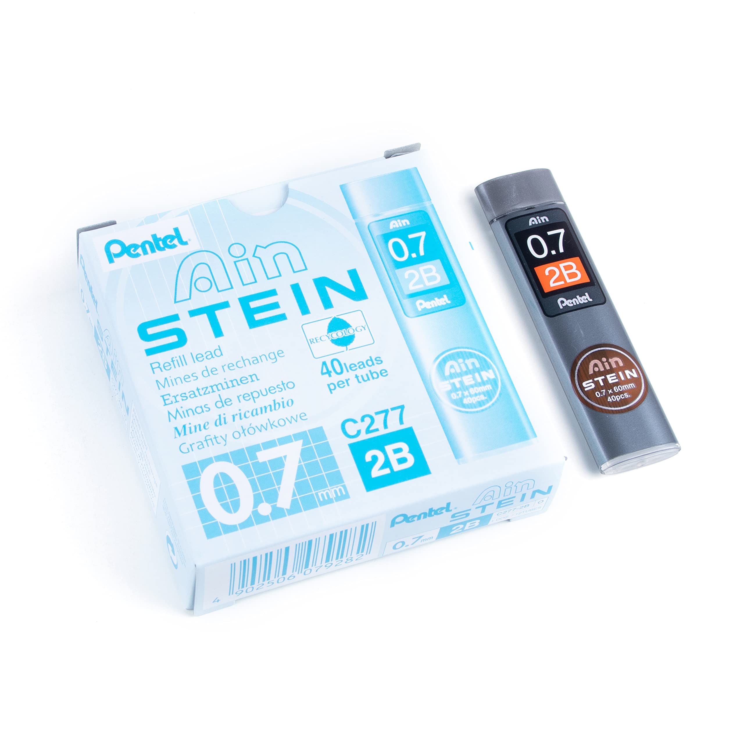 Pentel 0.7 mm 2B Ain Stein Refill Leads (Pack of 12)
