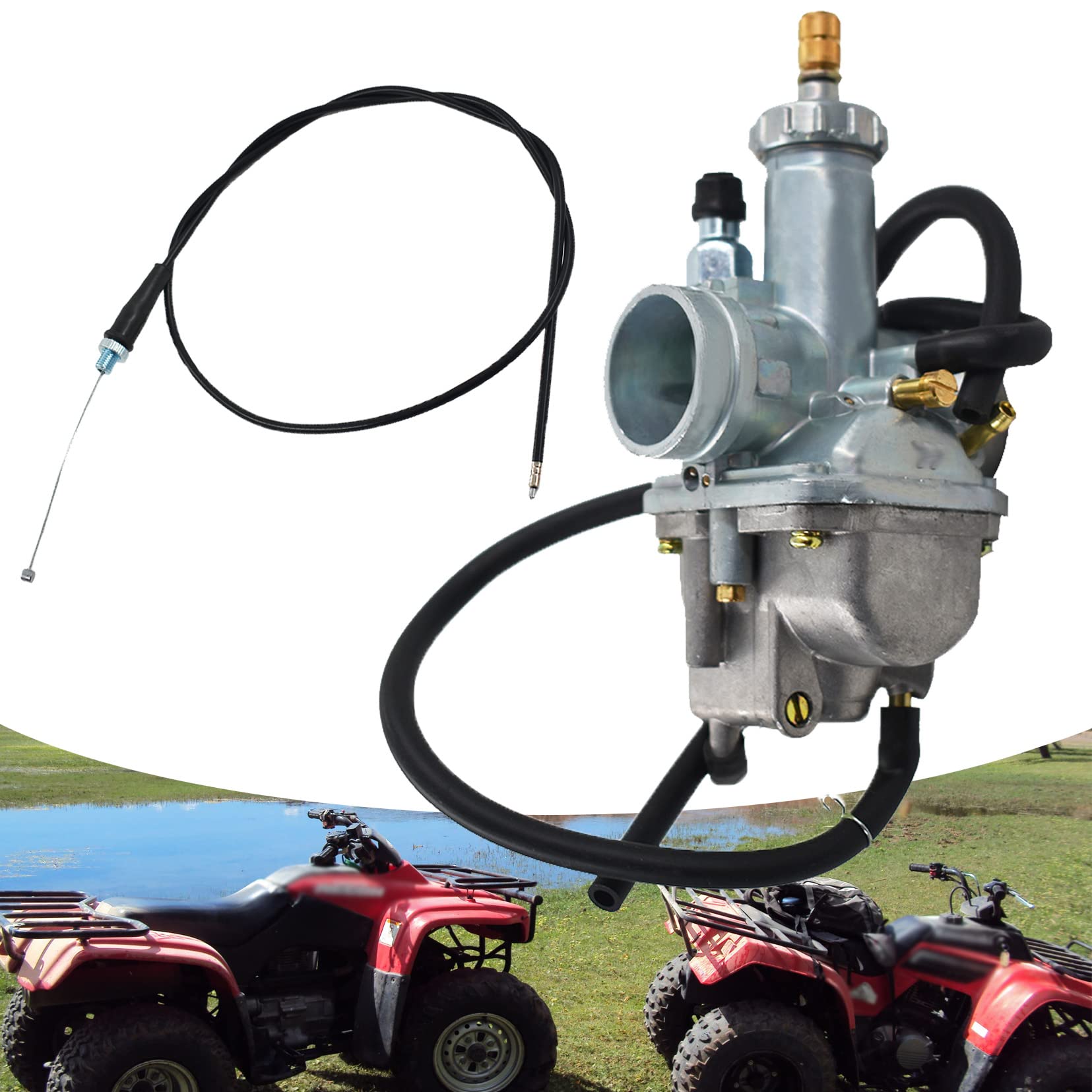 Photo 1 of SEBLAFF Carburetor & Throttle Cable Replacement for Bayou 220 250 KLF220 KLF250A