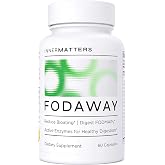 Innermatters FODAWAY, FODMAP Digestive Enzymes for Bloating, Gas, &amp; Diarrhea Fast Relief, with Xylose Isomerase, Fructan Hydrolase, Alpha-Galactosidase, &amp; Lactase, Promotes Gut Health, 60 Count