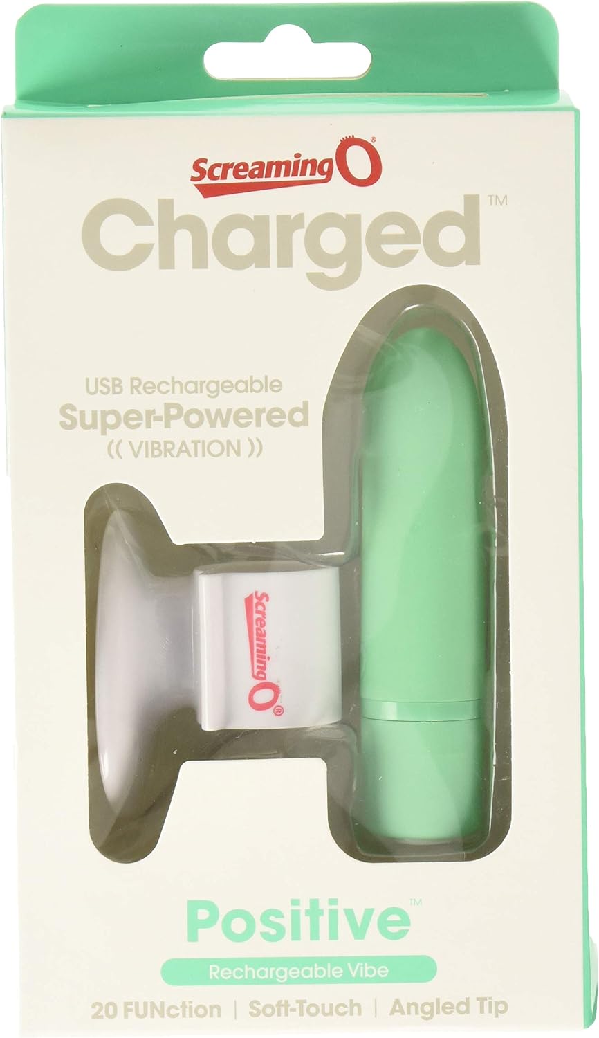 Screaming O Charged Positive Rechargeable Vibrator, Green/Kiwi - Image 3