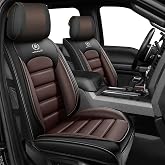 YWZQ Full Set Car Seat Covers for Ford F-150 F250 F-350 XL XLT STX Lariat King Ranch Platinum Raptor Seat Covers 2007-2026, Waterproof Seat Protectors(Standard 5 Seats/Black&amp;Coffee)