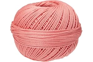 Handy Hands Lizbeth Egyptian Cotton Crochet Thread, Tatting Thread, and Knitting Thread Size 3 (50 Grams 120 Yards) – HH03608, Coral Pink Med
