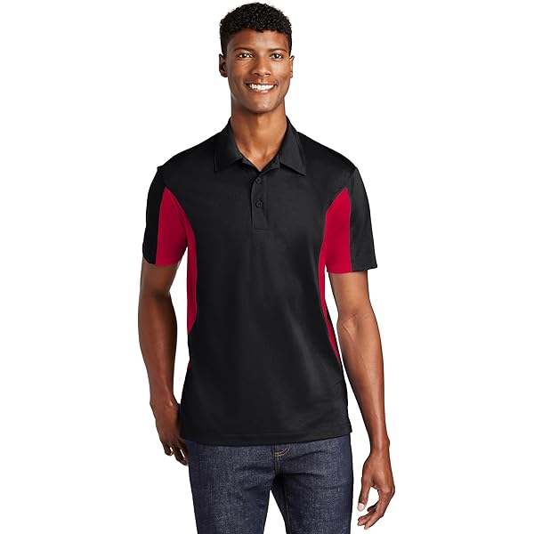 Port Authority Silk Touch Performance Colorblock Stripe Polo Shirt