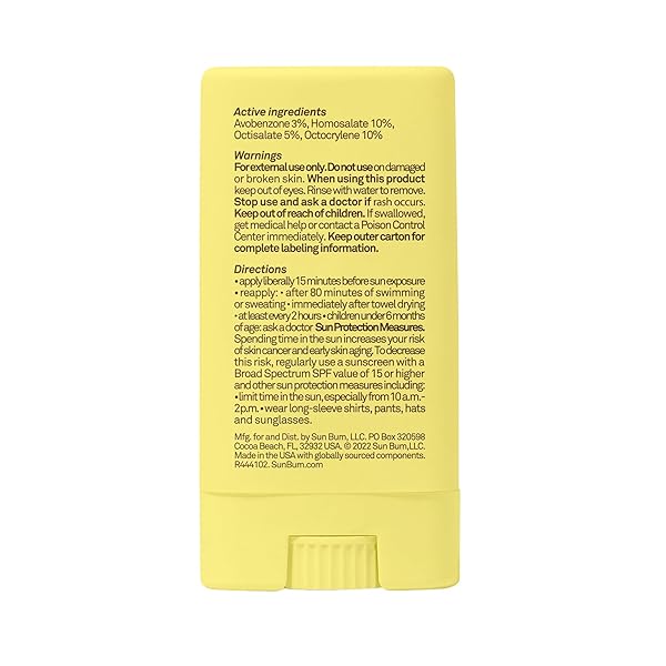 SUN BUM KIDS SPF 50 CLEAR FACE STICK SUNSCREEN – WET OR DRY SKIN APPLICATION BROAD SPECTRUM SUNSCREEN WITH VITAMIN E – HAWAII 104 ACT COMPLIANT (WITHOUT OCTINOXATE & OXYBENZONE) – TRAVEL SIZE 0.53 OZ