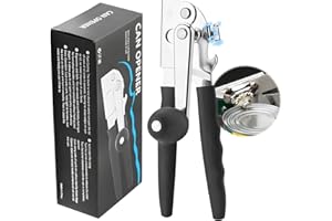 Roryimke Commercial Can Opener Manual Stainless Steel Heavy Duty Handheld Can Opener Extra-Long Handles Can Opener for Senior