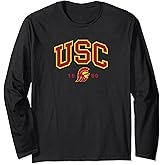 USC Curved Block Logo with Cardinal Gold Trojan 1880 Long Sleeve T-Shirt