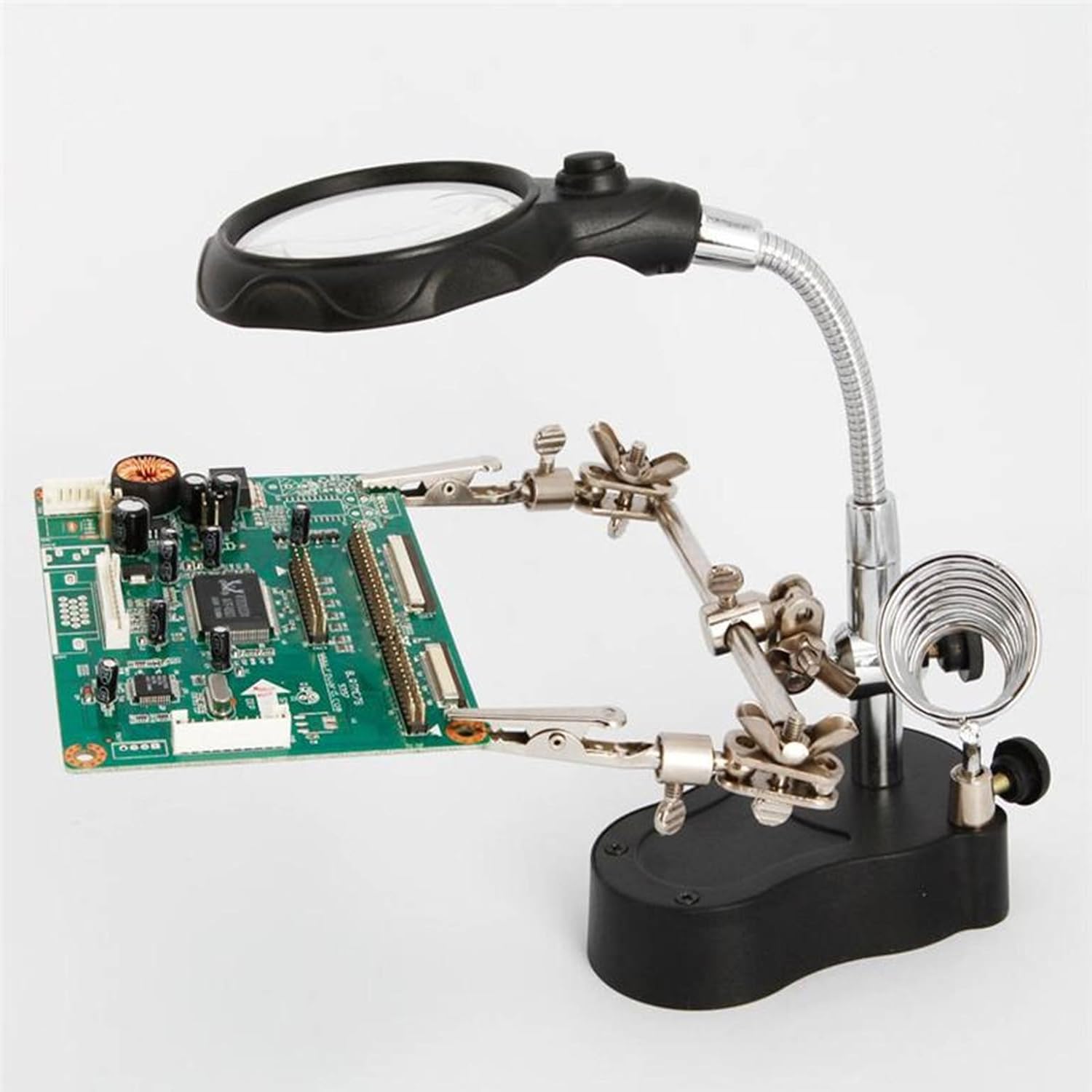 DMK LED Magnifier PCB Soldering Iron Holder Light Stand Amazon.in