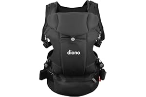 Diono Carus Essentials 3-in-1 Baby Carrier, Front Carry & Back Carry, Newborn to Toddler up to 33 lb / 15 kg, Easy to Wear Comfortable & Ergonomic, Dark Gray