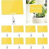 Mlici 12pcs Sign Clips for Display, 4.1x5.8 Inches Retail Sign Holder with Clamp, Clip on Signs for Display, Rotating Double Head Display Clips for Store, Food, Shelves Signs Displays
